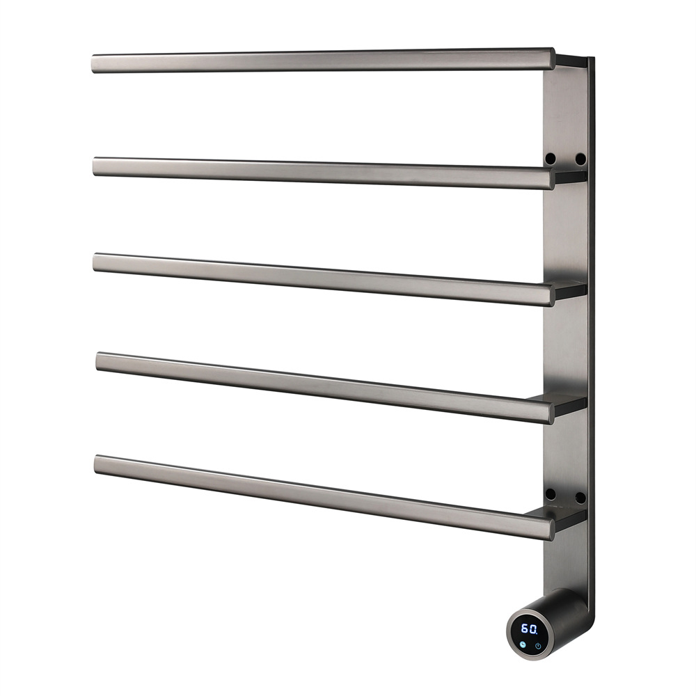 Smart Home Thermostat - Smart Heated Towel Rack, Brushed Stainless