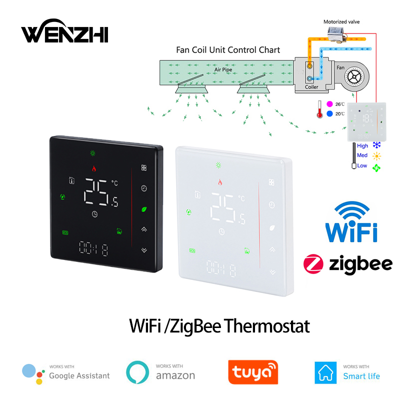 Smart Home Thermostat - Zigbee/Wifi Air Conditioning Thermostat Fan Coil