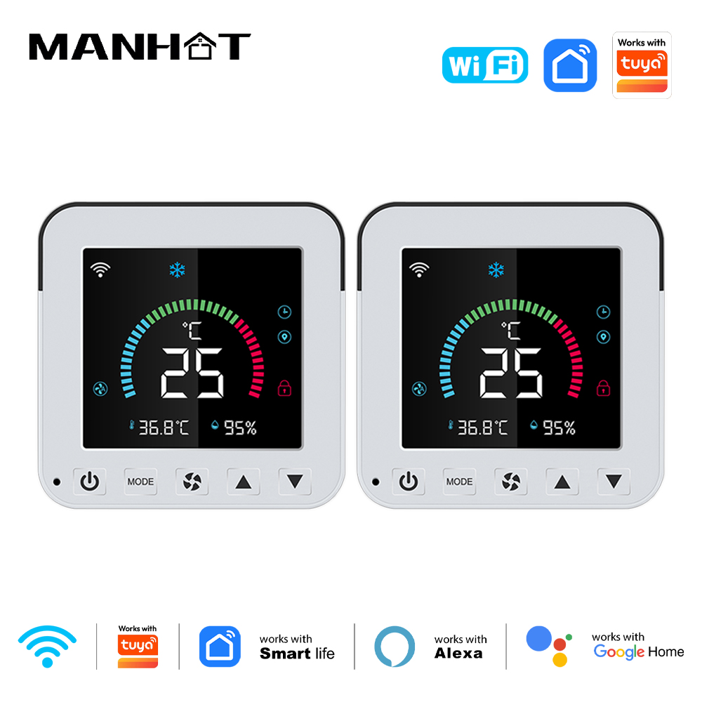 Smart Home Thermostat - MANHOT Smart Thermostat WiFi AC Air