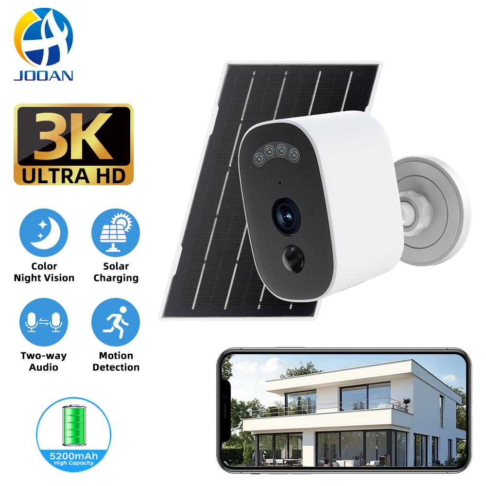 Smart Home Battery Camera - Jooan 3K HD Solar Security Camera