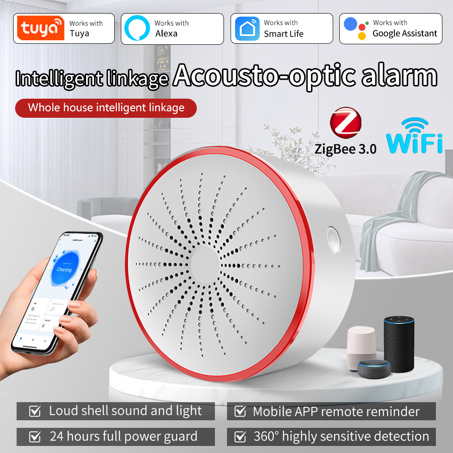 Smart Home Features - Tuya WiFi ZigBee Smart Alarm Siren