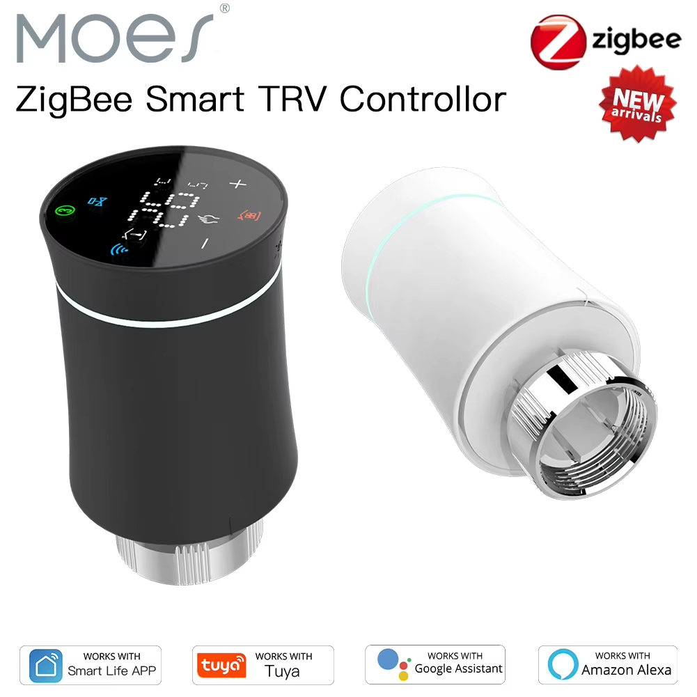 Smart Home Thermostat - MOES ZigBee 3.0 TRV Thermostat Tuya