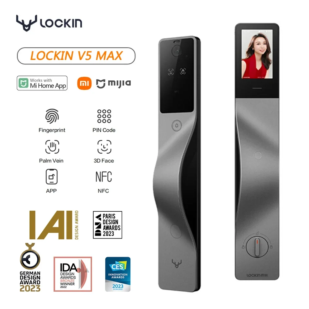 Smart Home Battery Camera - Lockin V5 Max 3D Face Recognition