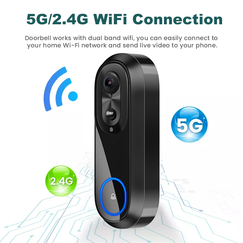 5G 2.4G WiFi Video Doorbell 10 - đánh giá và giá Smart Home Battery Camera