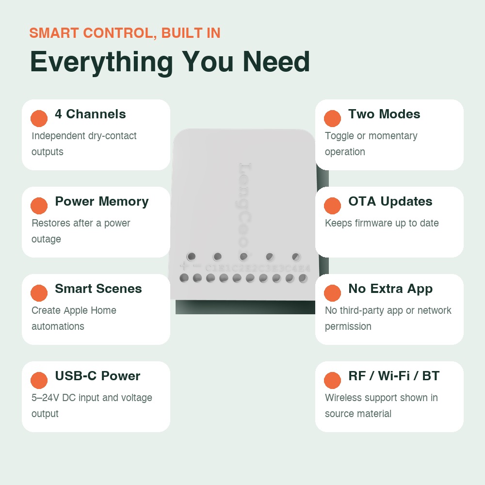 4CH Smart Dry Contact Switch C - đánh giá và giá Smart Home Hub Samsung