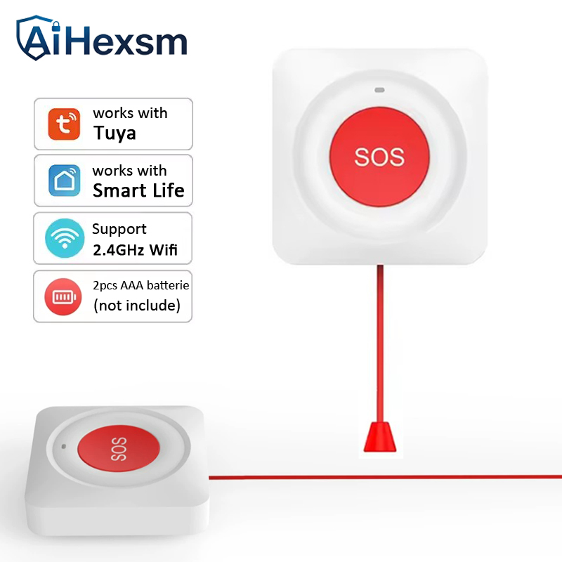 Tuya WiFi SOS Button Easy pull - đánh giá và giá Smart Elderly Home