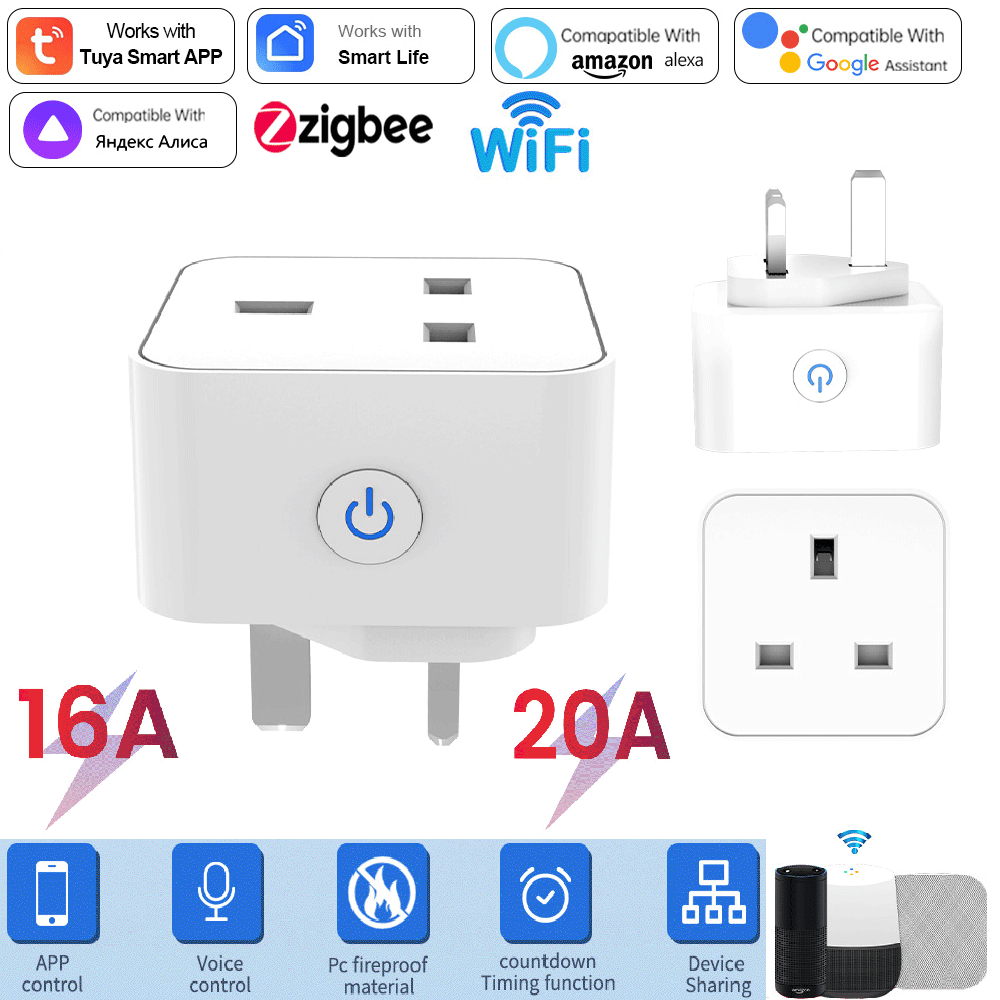 Tuya Smart Socket 16A/20A WiFi - đánh giá và giá Smart Home Features