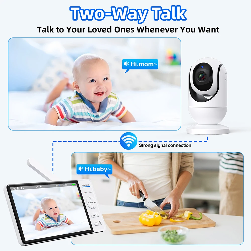No WiFi 7 Inch Baby Monitor 2- - đánh giá và giá Smart Home Battery Camera