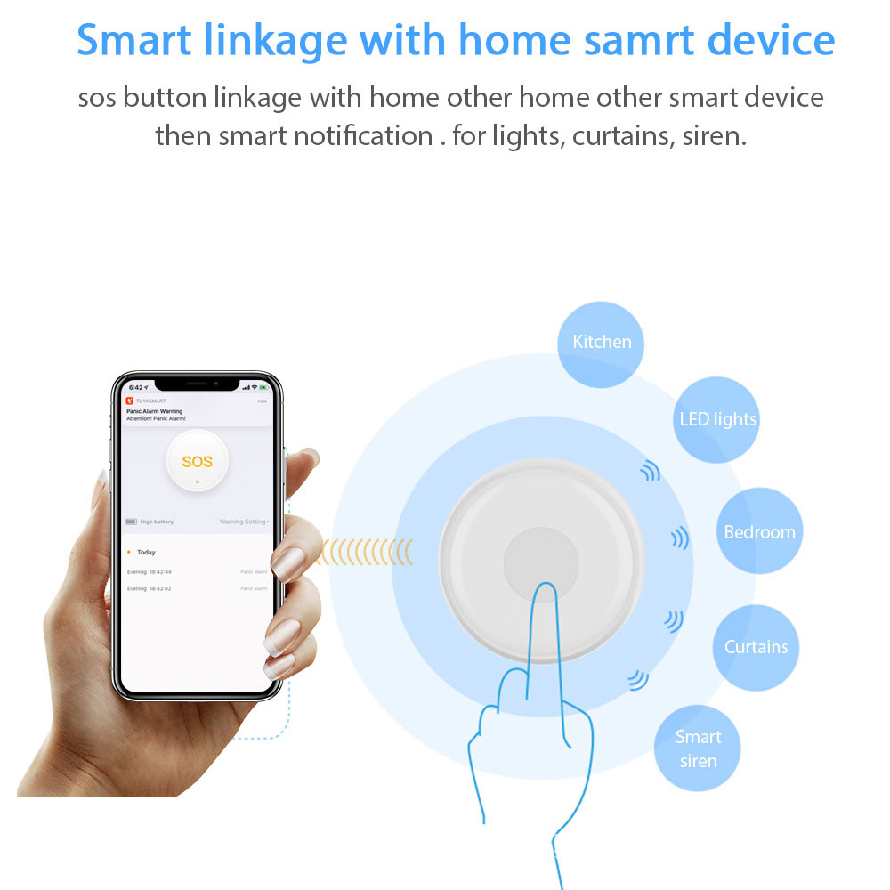 Wireless Panic Button Tuya Old - đánh giá và giá Smart Elderly Home