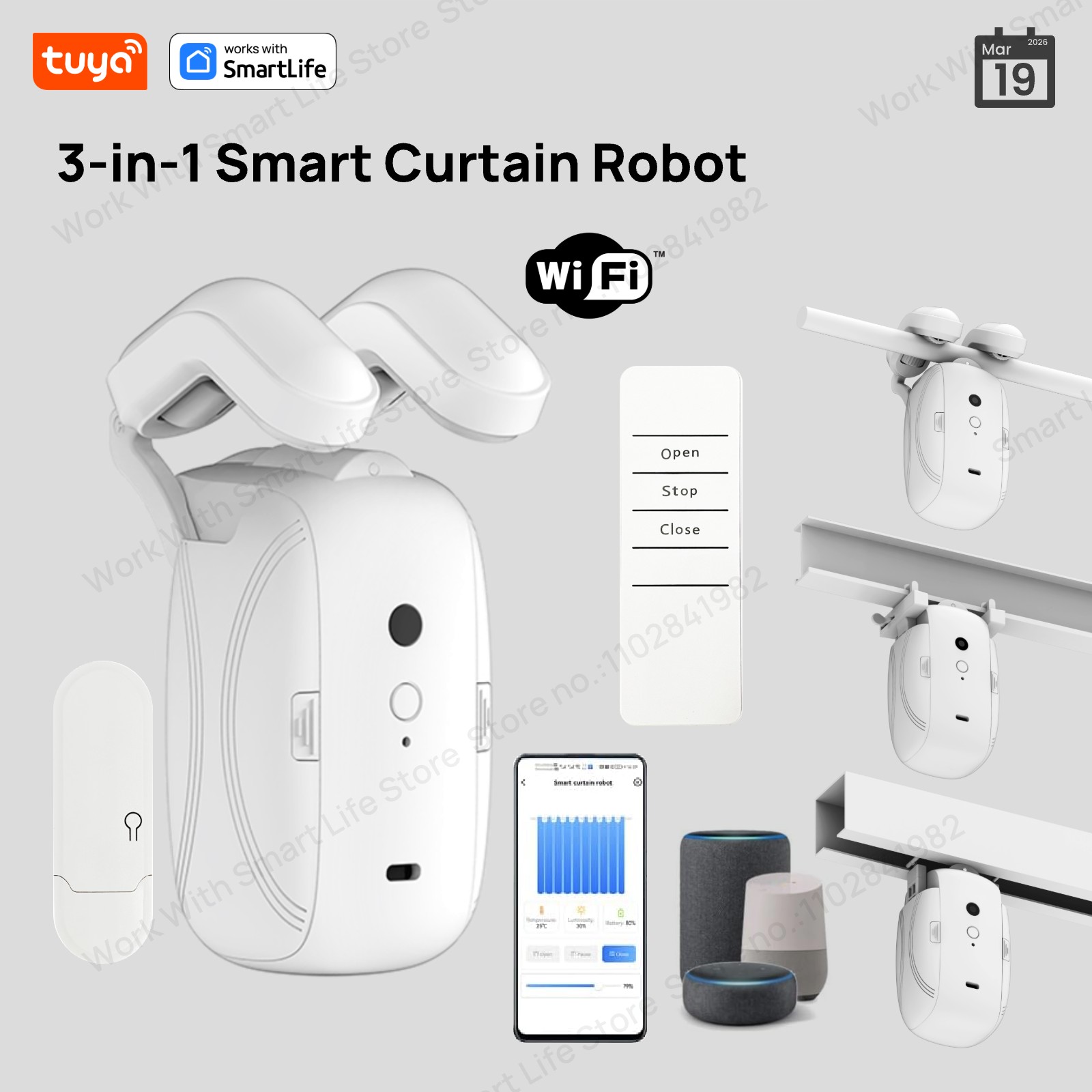 1/2PCS Tuya Smart WiFi Curtain - đánh giá và giá Smart Home Wifi Hub