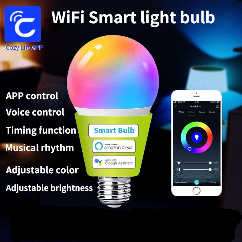 SIXWGH E27 Bulb WiFi 9W Smart  - đánh giá và giá Alexa Compatible Bulb