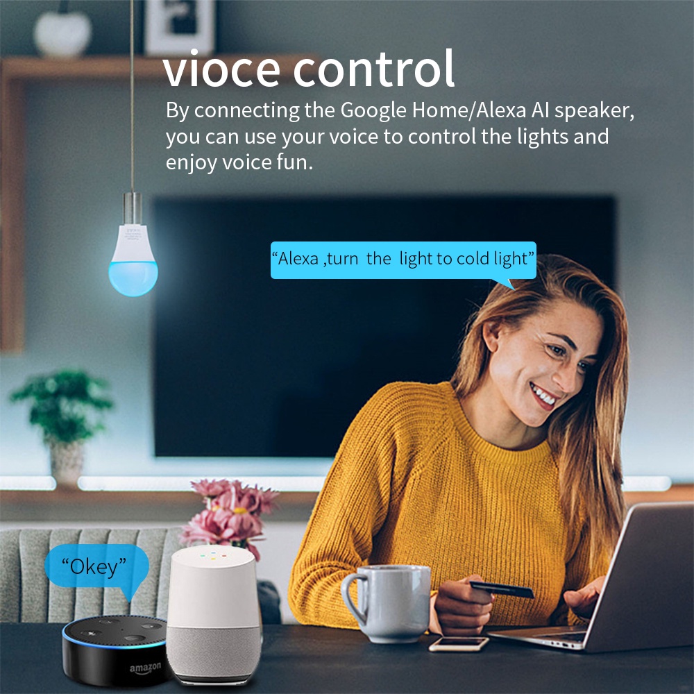 SIXWGH E27 Bulb WiFi 9W Smart  - đánh giá và giá Alexa Compatible Bulb