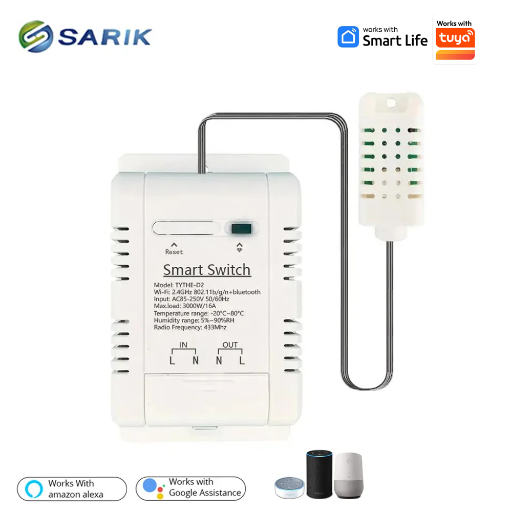 Work with Tuya 16A 3000W WiFi  - đánh giá và giá Smart Home Thermostat