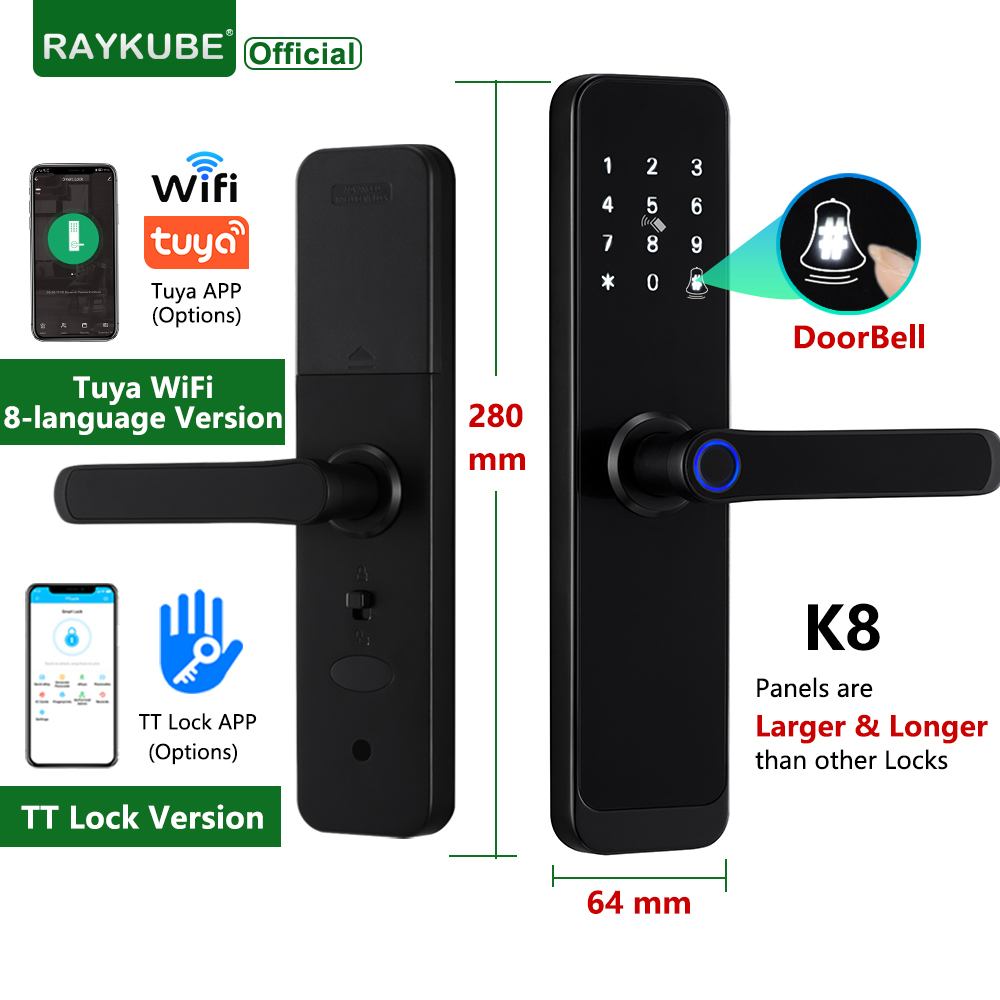 RAYKUBE K8 Smart Door Lock TTl - đánh giá và giá Smart Home Website