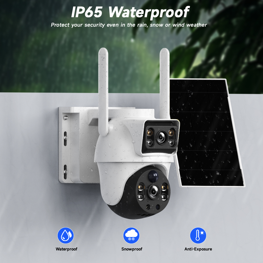 WiFi Solar Camera Dual Lenses  - đánh giá và giá Smart Home Battery Camera