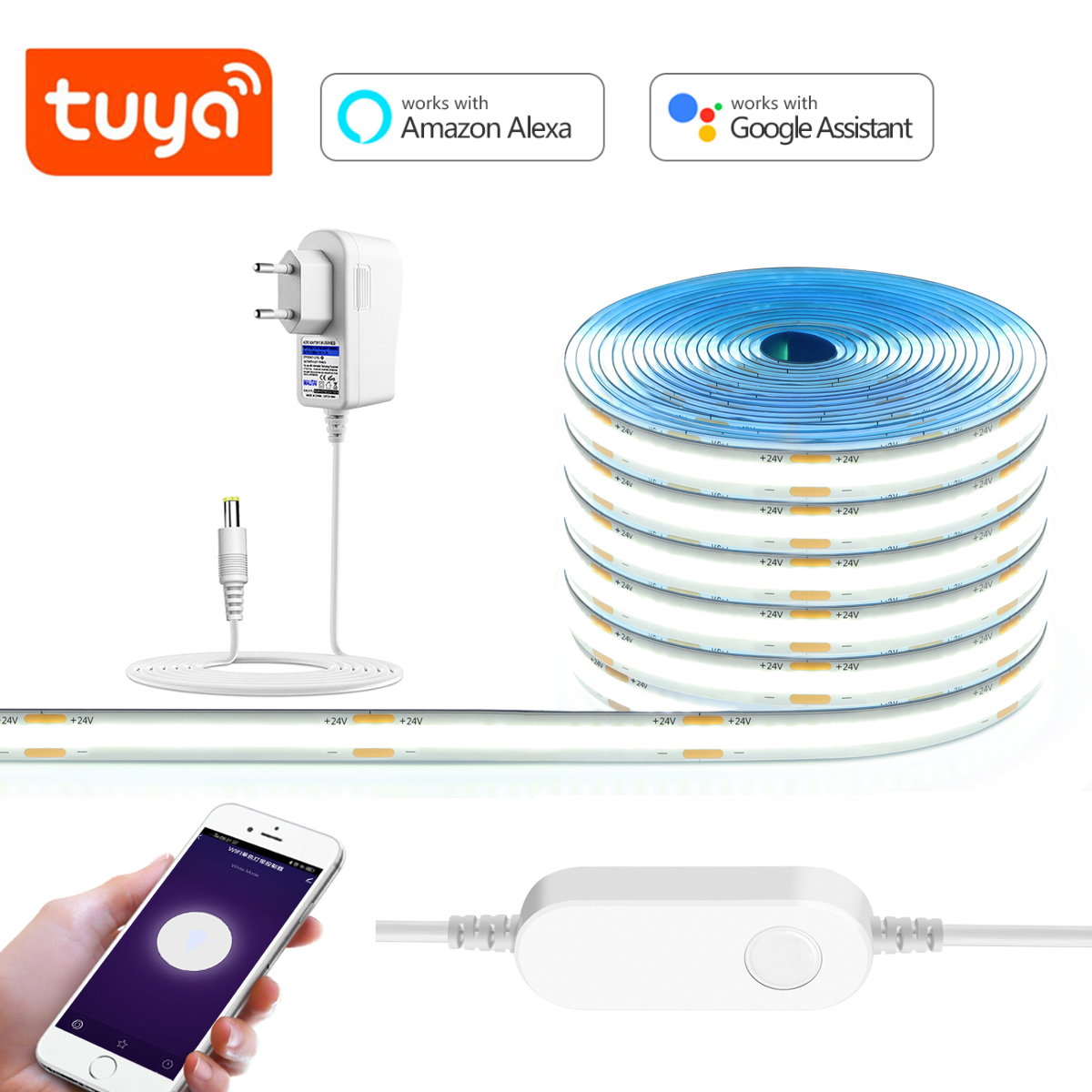 3M 5M 10M 24V COB LED Strip Li - đánh giá và giá Alexa Compatible Bulb