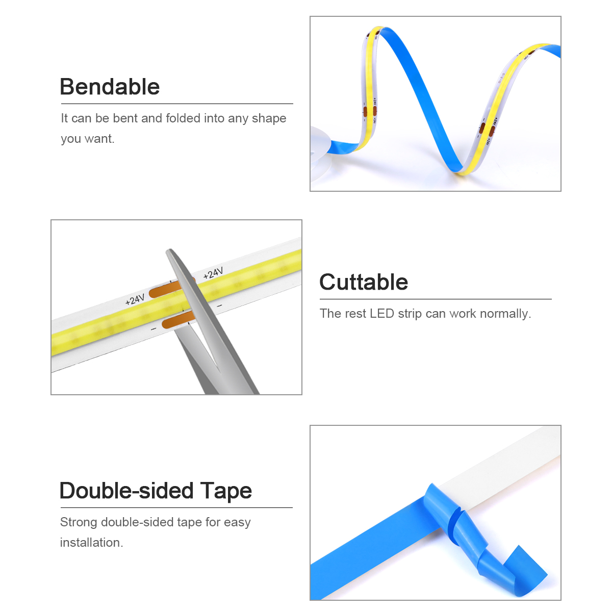 3M 5M 10M 24V COB LED Strip Li - đánh giá và giá Alexa Compatible Bulb