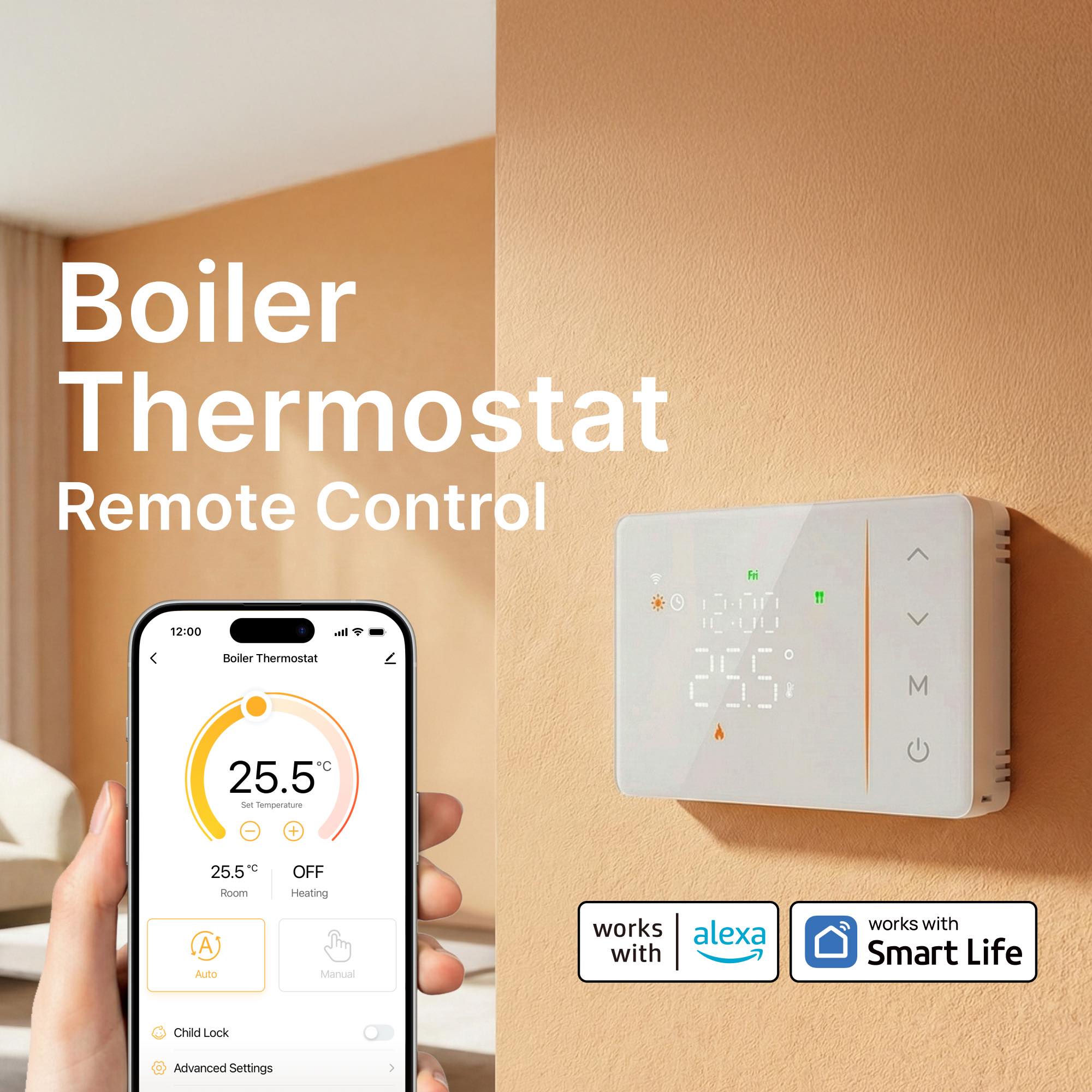 Tuya smart battery powered wif - đánh giá và giá Smart Home Thermostat