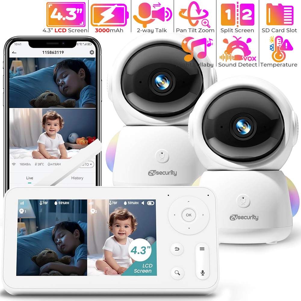 2K Baby Monitor with 2 Cameras - đánh giá và giá Smart Home Battery Camera