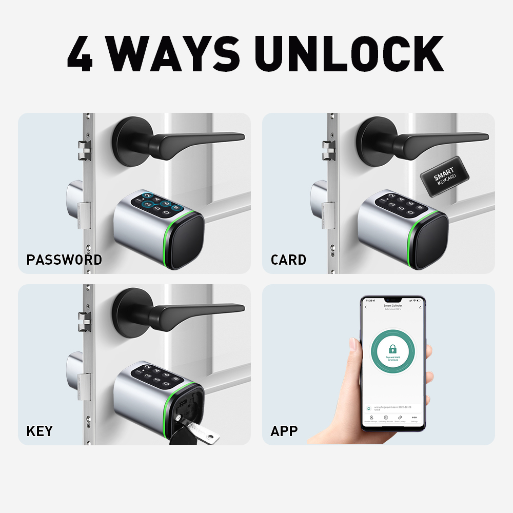 Smart Cylinder Lock Tuya 60-90 - đánh giá và giá Smart Home Website