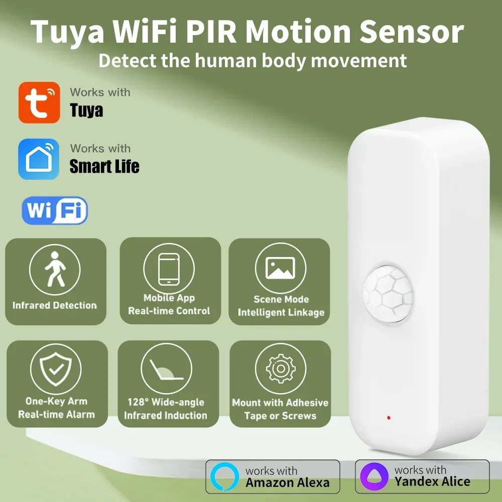 Tuya WiFI Motion Sensor PIR Sm - đánh giá và giá Smart Home Features